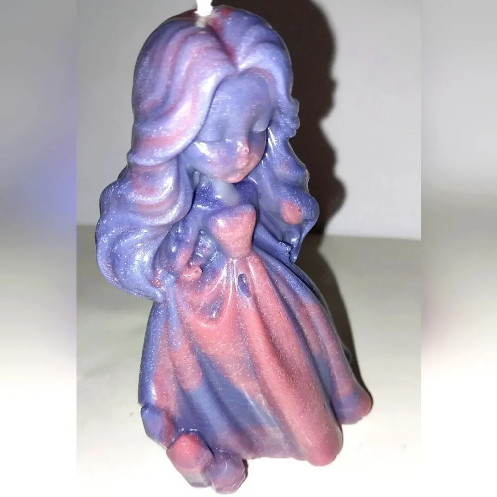 Hand crafted limited edition whimsical princess candle